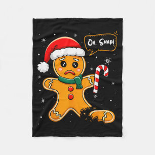 Lustiger Weihnachten Oh Snap Lebkuchenmann Cookie Fleecedecke