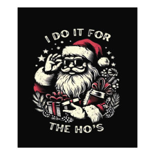 Lustiger Weihnachten Santa Claus Ich mache es für Fotodruck