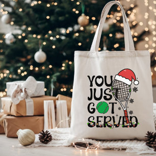 Lustiger Weihnachten-Tennis-Liebhaber Du wurdest g Tragetasche