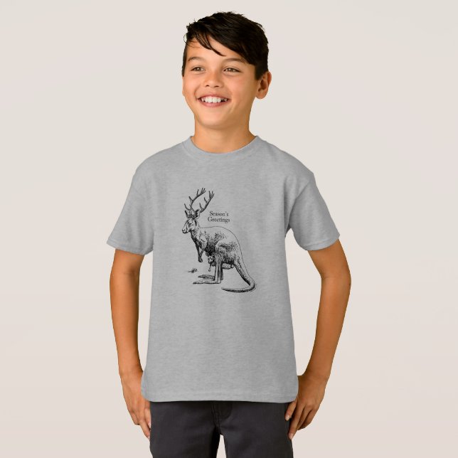 Lustiger WeihnachtenRoodeer Festtages-T - Shirt (Vorne ganz)