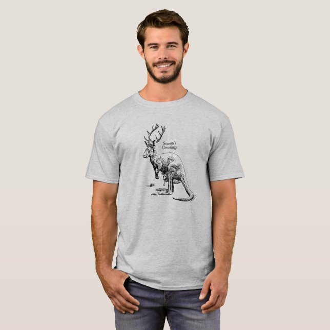 Lustiger WeihnachtenRoodeer Festtages-T - Shirt (Vorne ganz)