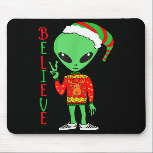 Lustiger Weihnachts-Alien-Hässlicher-Schwester-Ich Mousepad