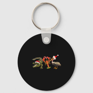 Lustiger Weihnachts-Alligator-Pelikan-Crawfish-Url Schlüsselanhänger