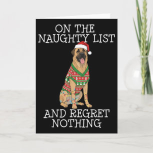Lustiger Weihnachts-Anatolischer-Hirtenhund- Böse Karte