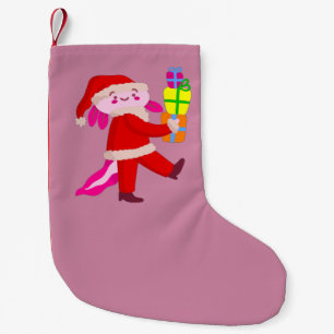 lustiger Weihnachts-Axolotl-Weihnachtsmann Kleiner Weihnachtsstrumpf
