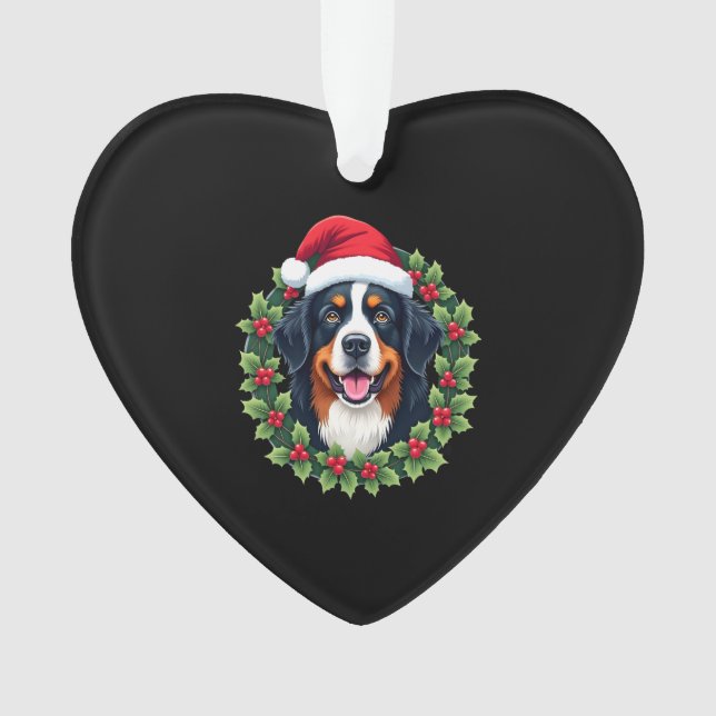Lustiger Weihnachts-Bernersennen-Hund Tank Top Ornament (Vorderseite)