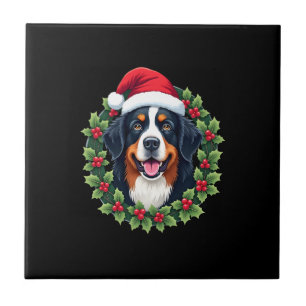 Lustiger Weihnachts-Bernese-Mountain-Dog-Tank-Top Fliese