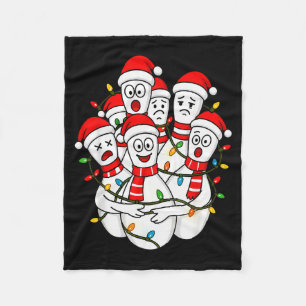 Lustiger Weihnachts-Bowling-Santa-Bowling-Ns-Team Fleecedecke
