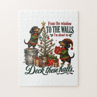 Lustiger Weihnachts-Dachshund