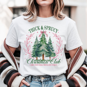 Lustiger Weihnachts Dick & Sprucy Baum Club T-Shirt