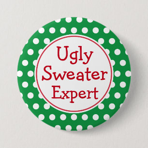 Lustiger Weihnachts-Hässlicher-Schwester-Experten- Button