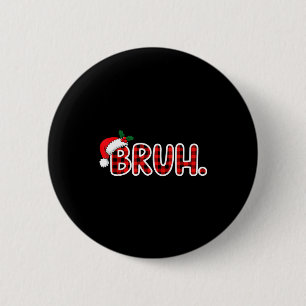 Lustiger Weihnachts-Kariert Teenager Button