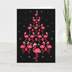 Lustiger Weihnachts-Nk-Flamingo-Baum-Feiertagsgesc Karte