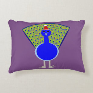 Lustiger Weihnachts-Pfau Dekokissen