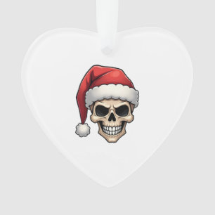 Lustiger Weihnachts-Schädel Santa XMES Herren Dame Ornament