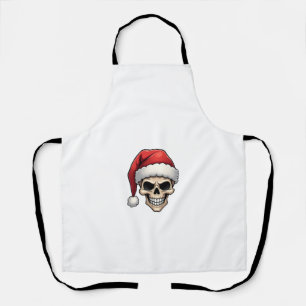 Lustiger Weihnachts-Schädel-Santa-XMES-T-Shirt für Schürze