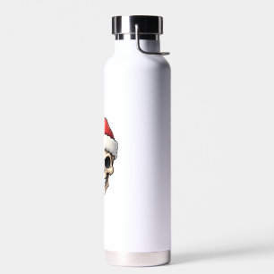 Lustiger Weihnachts-Schädel-Santa-XMES-T-Shirt für Trinkflasche