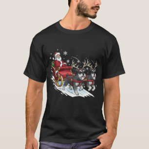 Lustiger Weihnachts-Schnauzer-Hundeliebhaber T-Shirt
