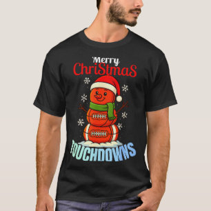 Lustiger Weihnachts-Schneemann-Fußball für Männer  T-Shirt