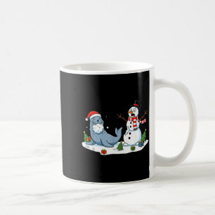 Lustiger Weihnachts-Schneemann-Seelöwe-Xmas-Männer Kaffeetasse