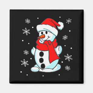 Lustiger Weihnachts-Schneemann T-Shirt Süßer Santa Magnet