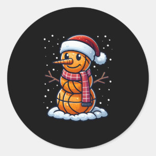 Lustiger Weihnachts-Sketll-Schneemann-Santa-Sketll Runder Aufkleber