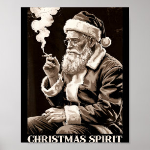 Lustiger Weihnachts-Srit-Santa-Claus-der-eine-Ziga Poster