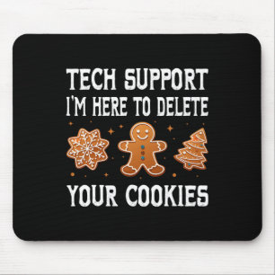 Lustiger Weihnachts-Tech-Support hier, um Cookies  Mousepad