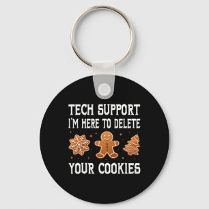 Lustiger Weihnachts-Tech-Support ist hier, um Cook Schlüsselanhänger