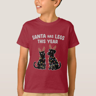 Lustiger Weihnachts-Tier-Humor Santa hat Beine j T-Shirt