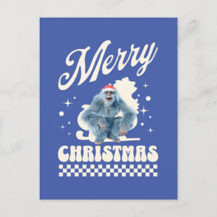 Lustiger Weihnachts-Yeti-Feiertags-Humor Feiertagspostkarte