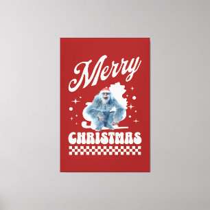 Lustiger Weihnachts-Yeti-Feiertags-Humor Leinwanddruck