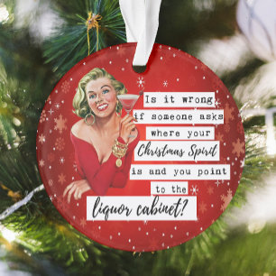 Lustiger Weihnachtsanhänger Beste Freundin Likörsc Ornament