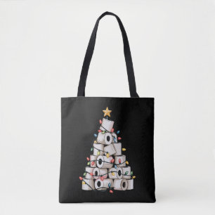 Lustiger Weihnachtsbadezimmer-Klopapierbaum Humor Tasche