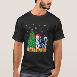 Lustiger Weihnachtsbaum Beleuchtung Santa Hut Sibi T-Shirt
