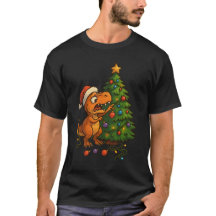 Lustiger Weihnachtsbaum-Zerstörer-Dinosaurier zum