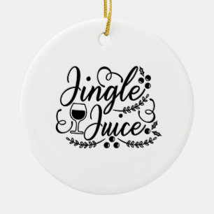 Lustiger Weihnachtsbier-Trink-Jingle-Saft Keramik Ornament
