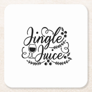 Lustiger Weihnachtsbier-Trink-Jingle-Saft Rechteckiger Pappuntersetzer