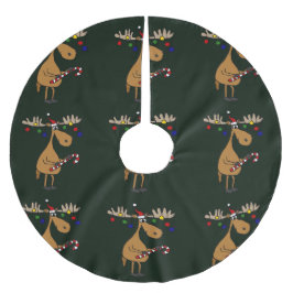 Lustiger Weihnachtselch-Baum-Rock Polyester Weihnachtsbaumdecke