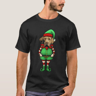 Lustiger Weihnachtself Chesapeake Bay Retriever Hu T-Shirt