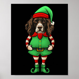 Lustiger Weihnachtself English Springer Spaniel Hu Poster