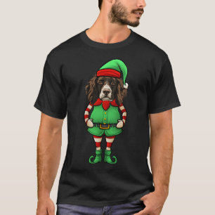 Lustiger Weihnachtself English Springer Spaniel Hu T-Shirt