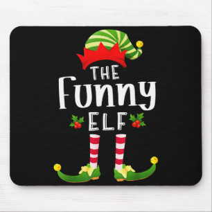 Lustiger Weihnachtself passendes Pyjama X-mas-Part Mousepad
