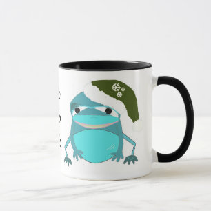 Lustiger Weihnachtsfrosch mit Spruch Tasse