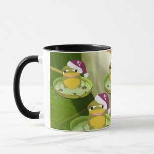 Lustiger Weihnachtsfrösche-Becher Tasse