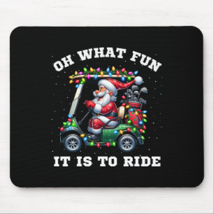 Lustiger Weihnachtsgolfer Santa Was für ein Spaß e Mousepad