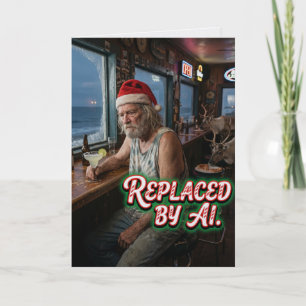Lustiger Weihnachtsgruß: Santa gibt auf, weil KI i Karte