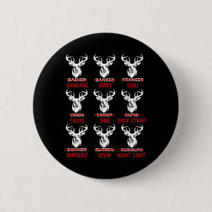 Lustiger Weihnachtshirsch-Bogenjagd-Santa Button