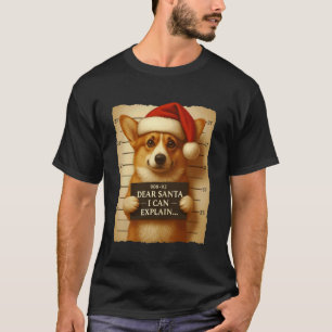 Lustiger Weihnachtshund - Süße Corgi Weihnachtsman T-Shirt