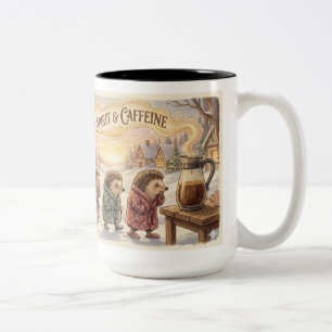 Lustiger Weihnachtskaffeebecher – Angetrieben von Zweifarbige Tasse